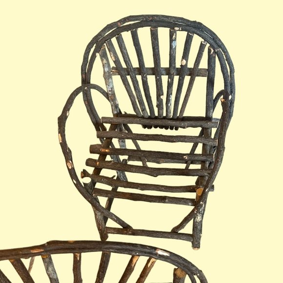 VINTAGE HANDMADE TWIG CHAIRS (3 AVAIL) & COUCHES (2 AVAIL) - Picture 4 of 11